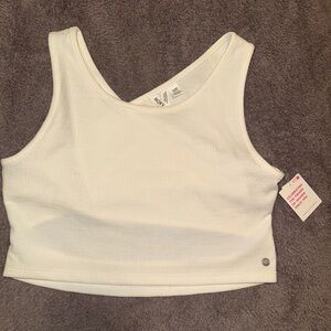Roxy Ivory Textured Crop Top